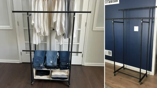 Rolling Clothes Rack for Small Spaces