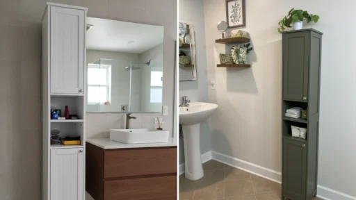 VASAGLE Tall Storage Cabinet with Lights