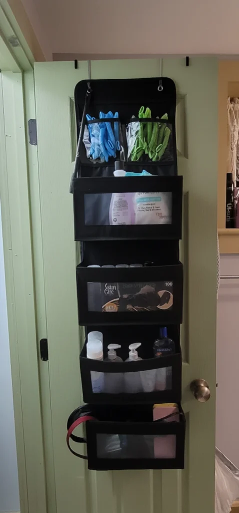 hanging organizer for bathroom products